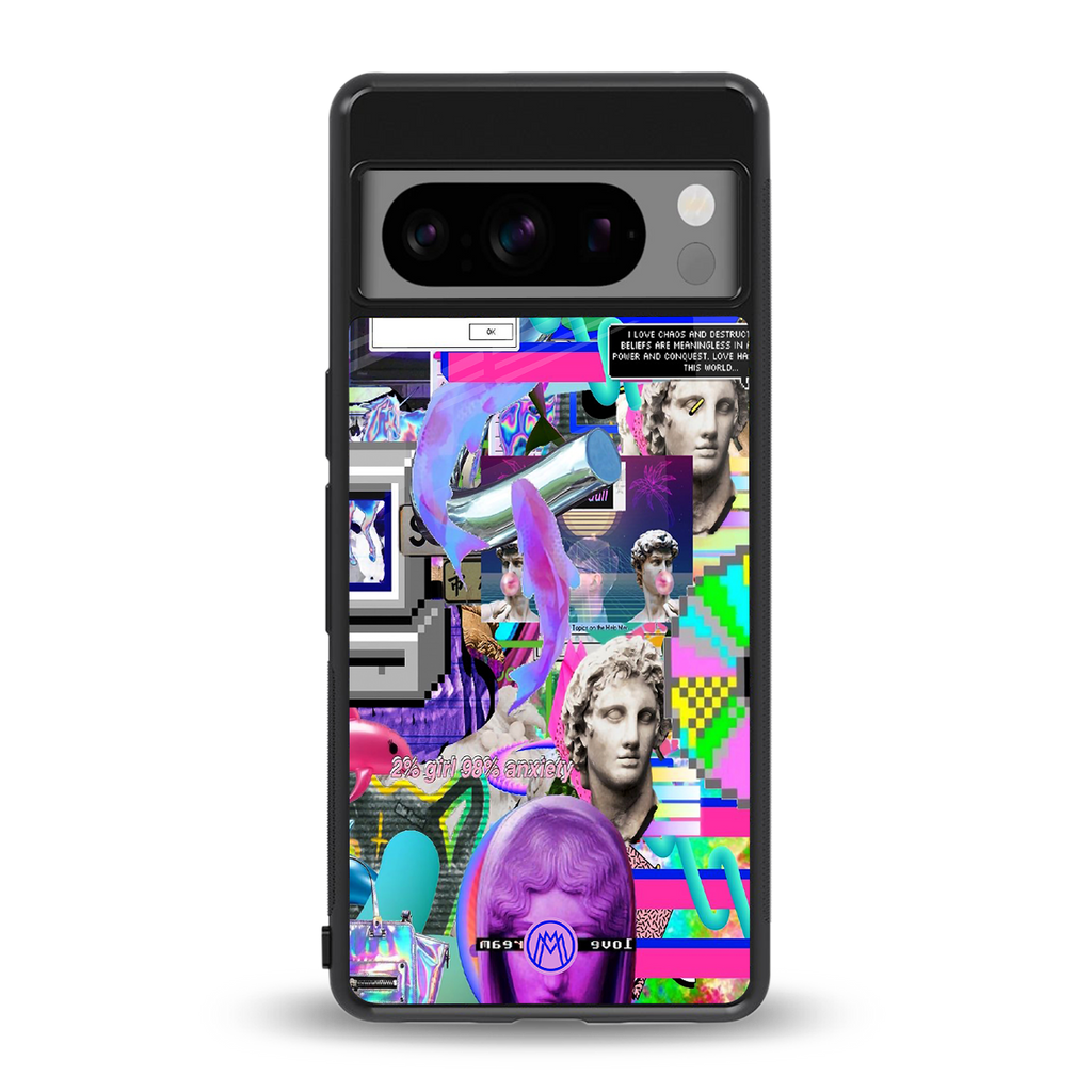 unbothered back phone cover | glass case for google pixel 8 pro