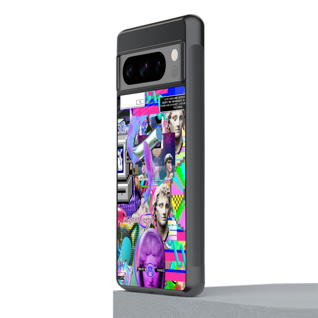unbothered back phone cover | glass case for google pixel 8 pro