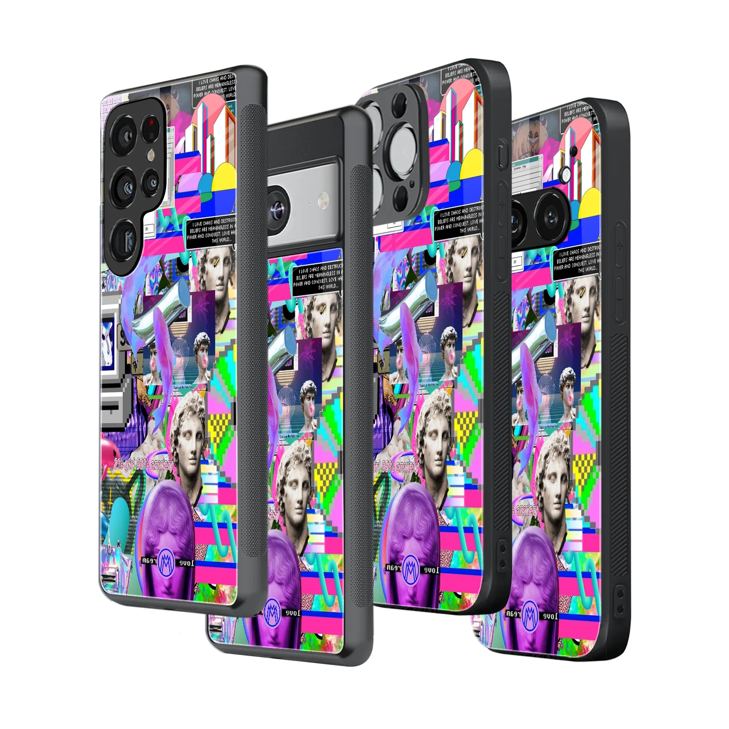 Stylish Glass Back Case for All Smartphones – iPhone, Samsung, OnePlus, Pixel, Redmi, Oppo, Vivo, Motorola