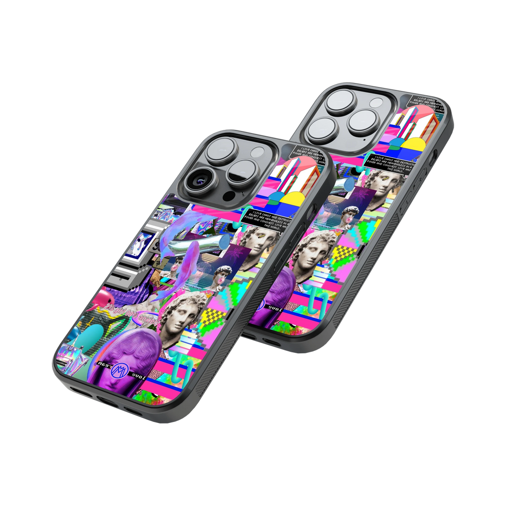 Protective Glass Back Phone Case Compatible with iPhone, Samsung, OnePlus, Pixel & More