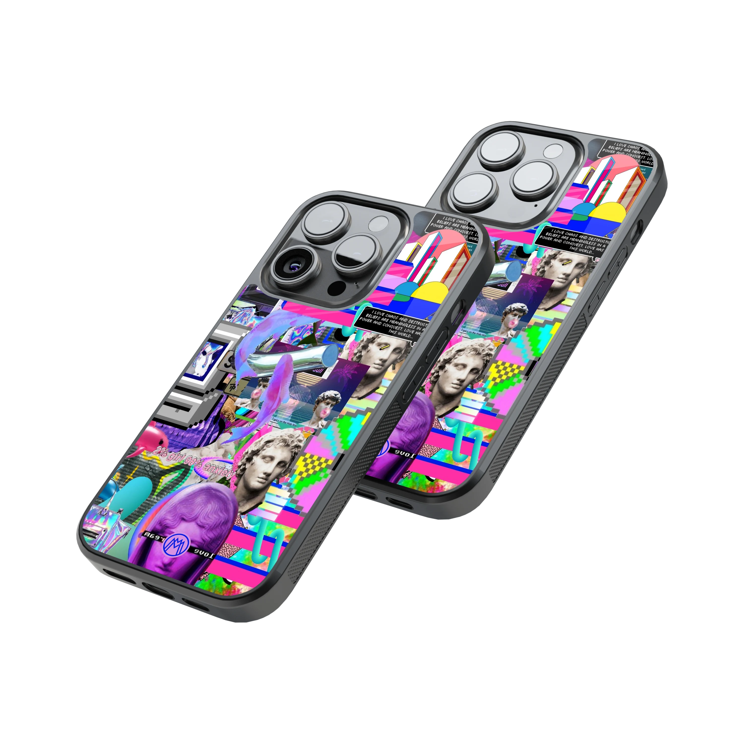 Protective Glass Back Phone Case Compatible with iPhone, Samsung, OnePlus, Pixel & More