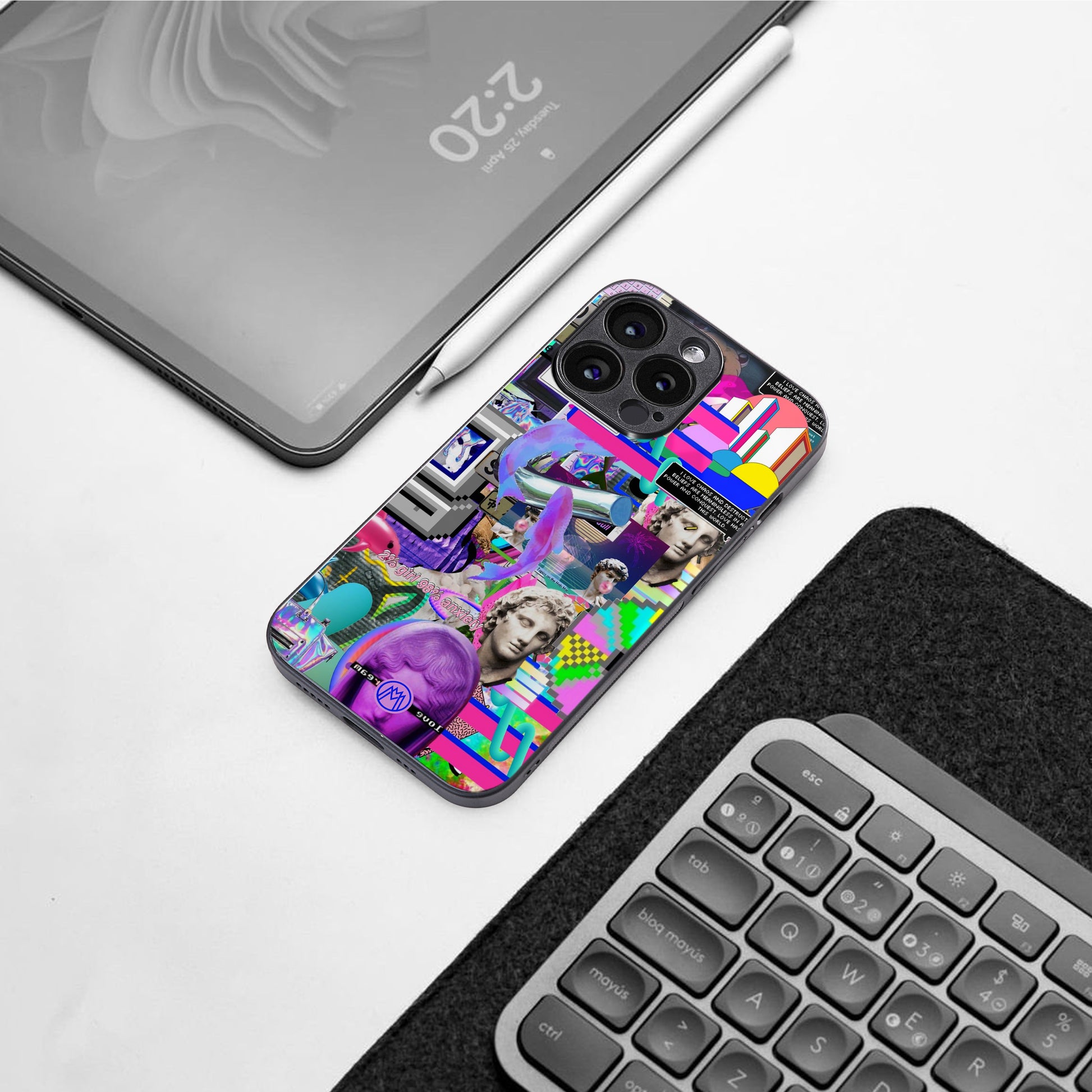 unbothered back phone cover | glass case for google pixel 8 pro