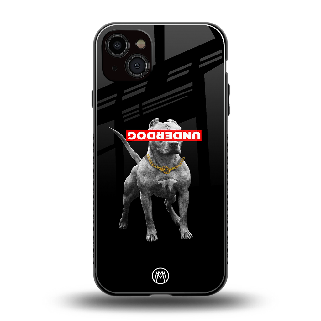 underdog back phone cover | glass case for iphone 14 plus
