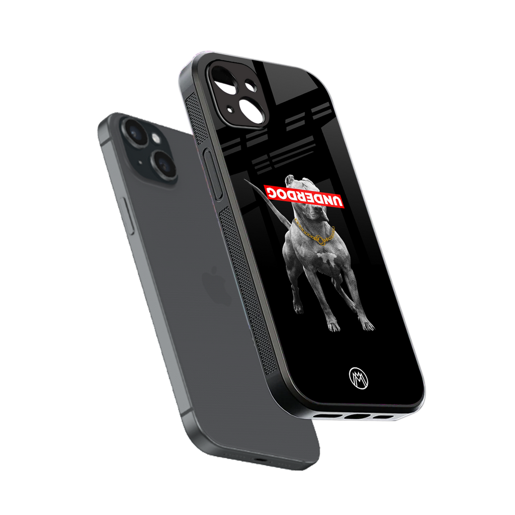 underdog back phone cover | glass case for iphone 15 plus