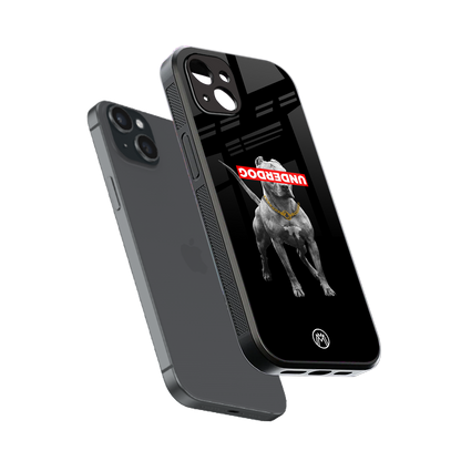 underdog back phone cover | glass case for iphone 14 plus