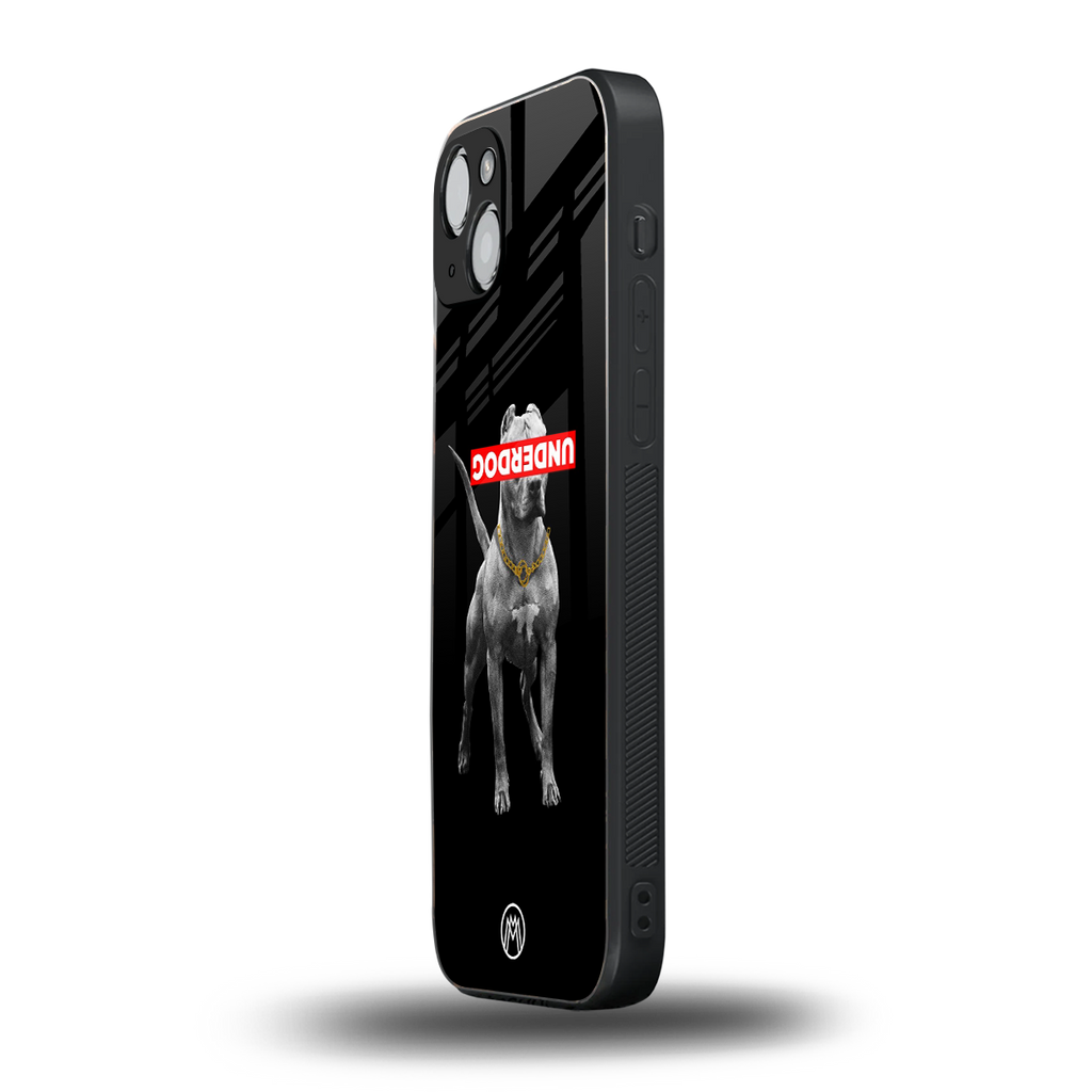 underdog back phone cover | glass case for iphone 15 plus