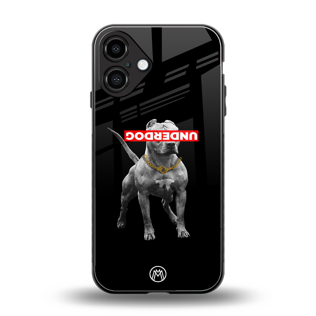 underdog back phone cover | glass case for iphone 16 plus