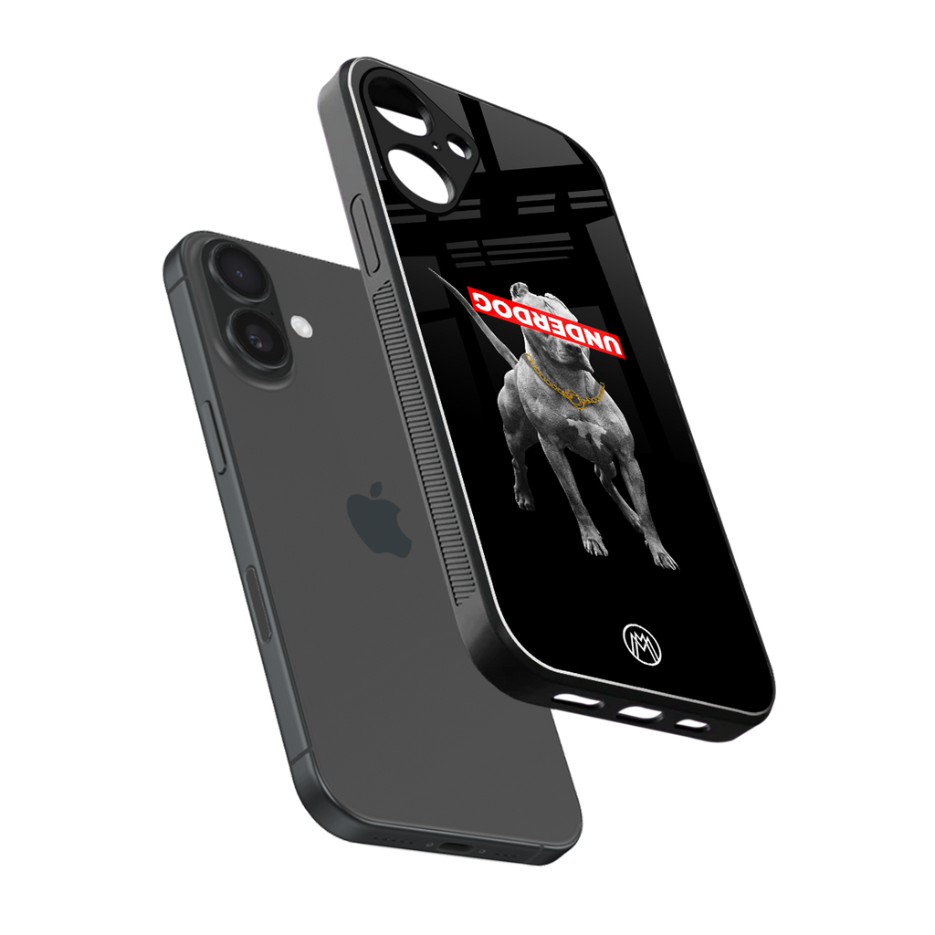 underdog back phone cover | glass case for iphone 16 plus