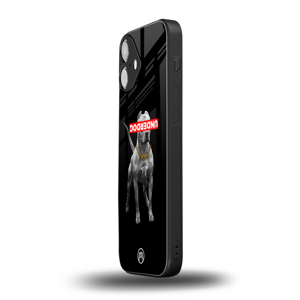 underdog back phone cover | glass case for iphone 16 plus