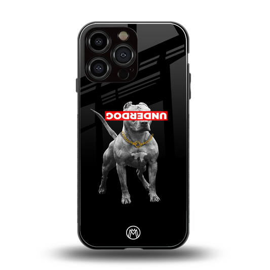 underdog back phone cover | glass case for iphone 16 pro max