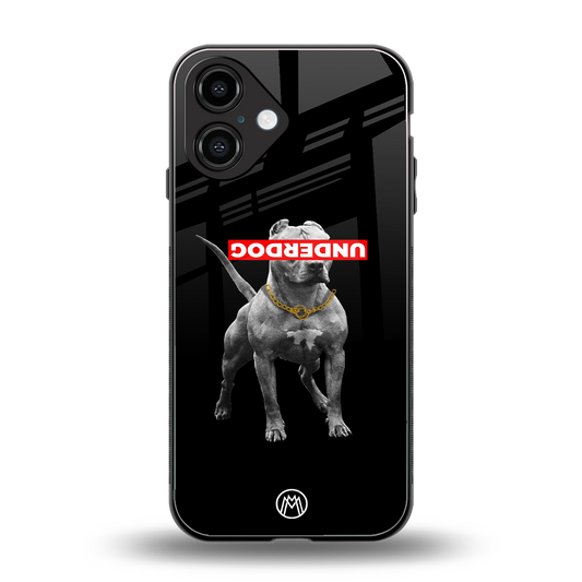 underdog back phone cover | glass case for iphone 16