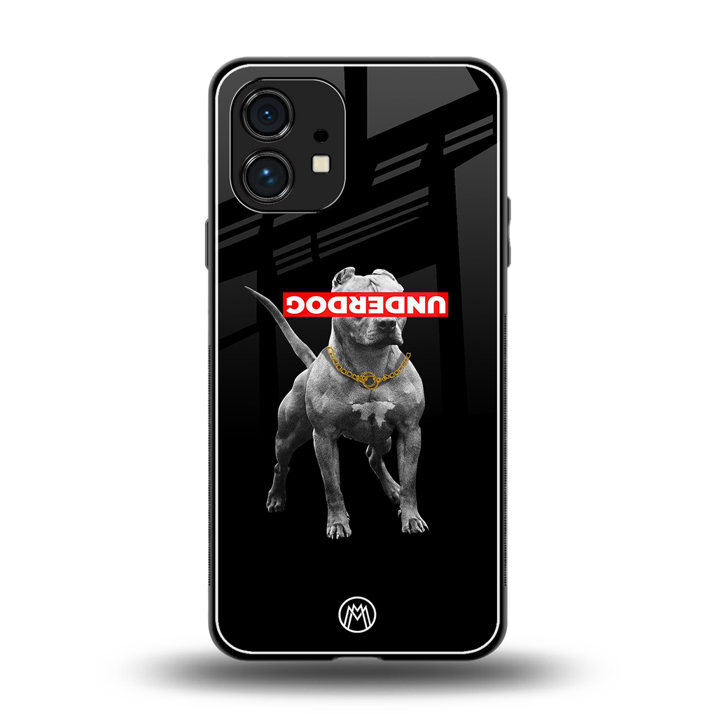underdog back phone cover | glass case for nothing phone 1
