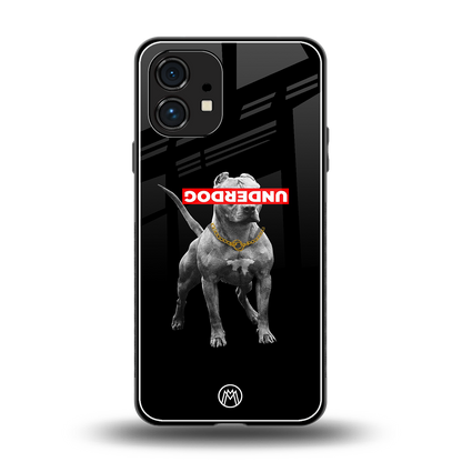 underdog back phone cover | glass case for nothing phone 1