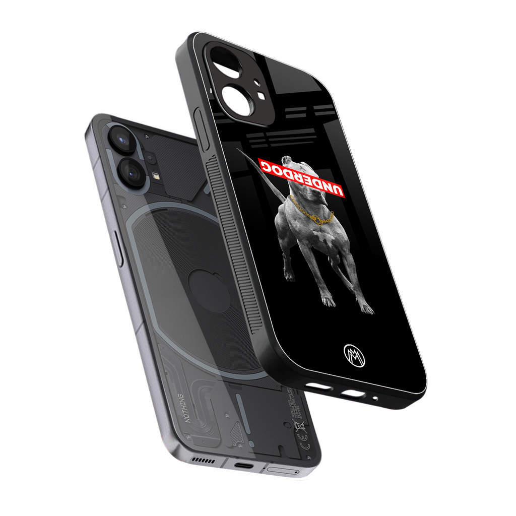 underdog back phone cover | glass case for nothing phone 1