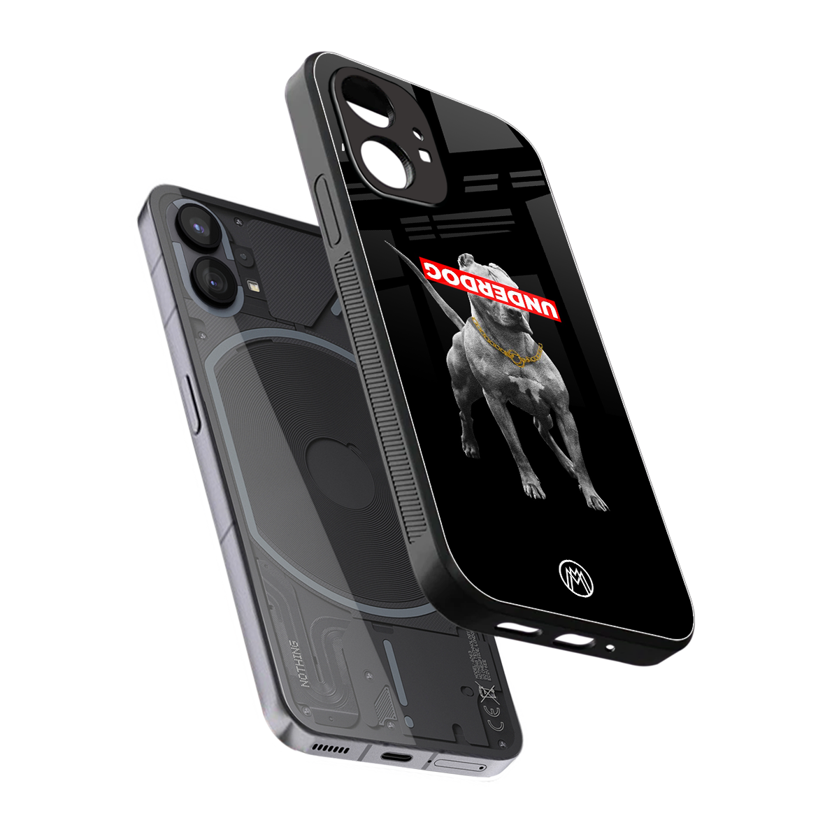 underdog back phone cover | glass case for nothing phone 1