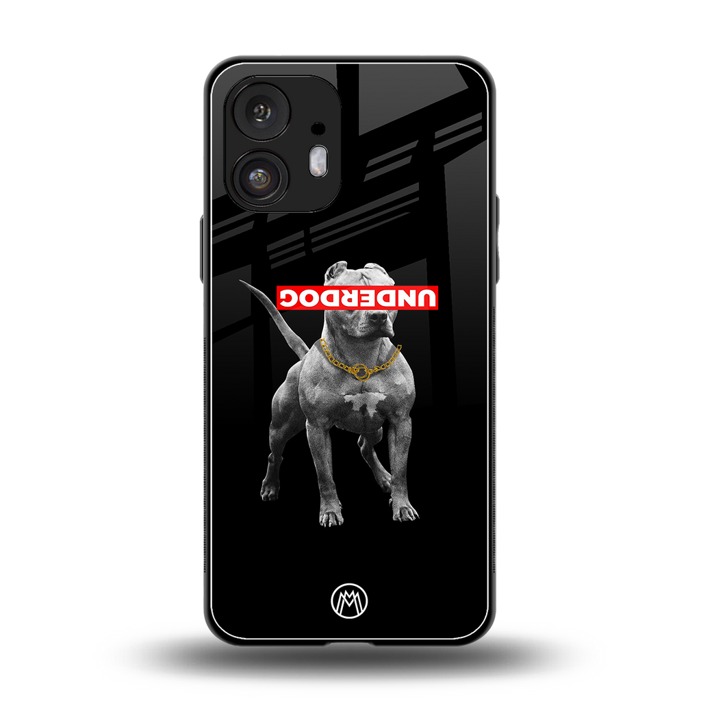 underdog back phone cover | glass case for nothing phone 2