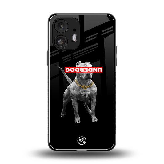 underdog back phone cover | glass case for nothing phone 2