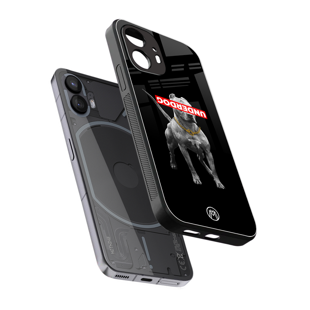 underdog back phone cover | glass case for nothing phone 2