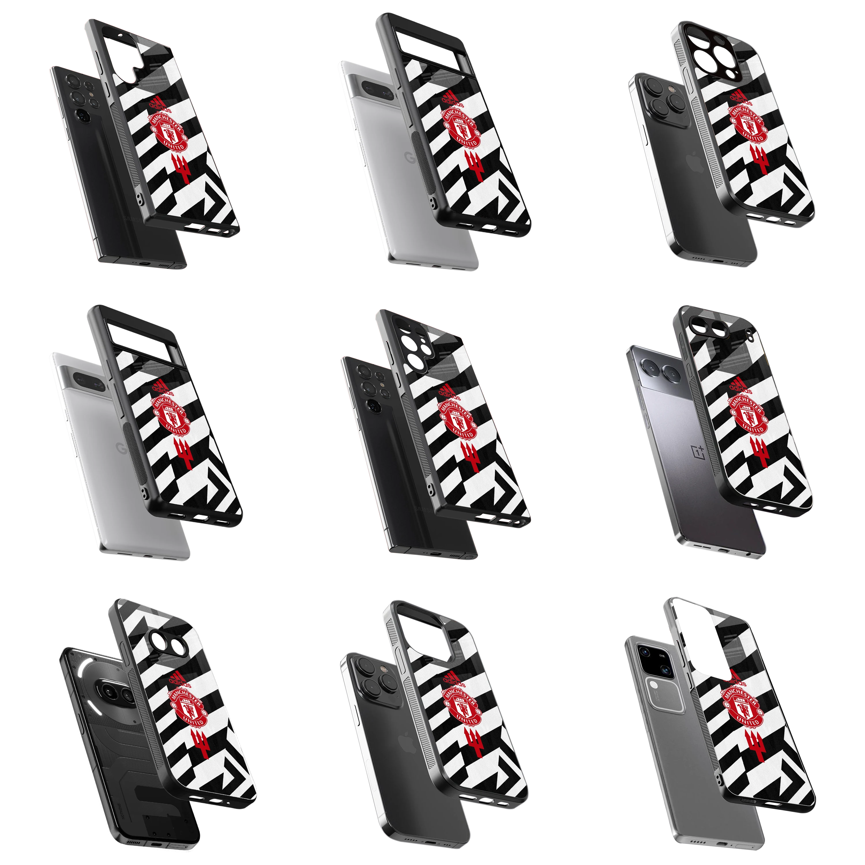 Durable Glass Back Mobile Case for iPhone, Samsung, OnePlus, Google Pixel, Redmi, Vivo, Oppo