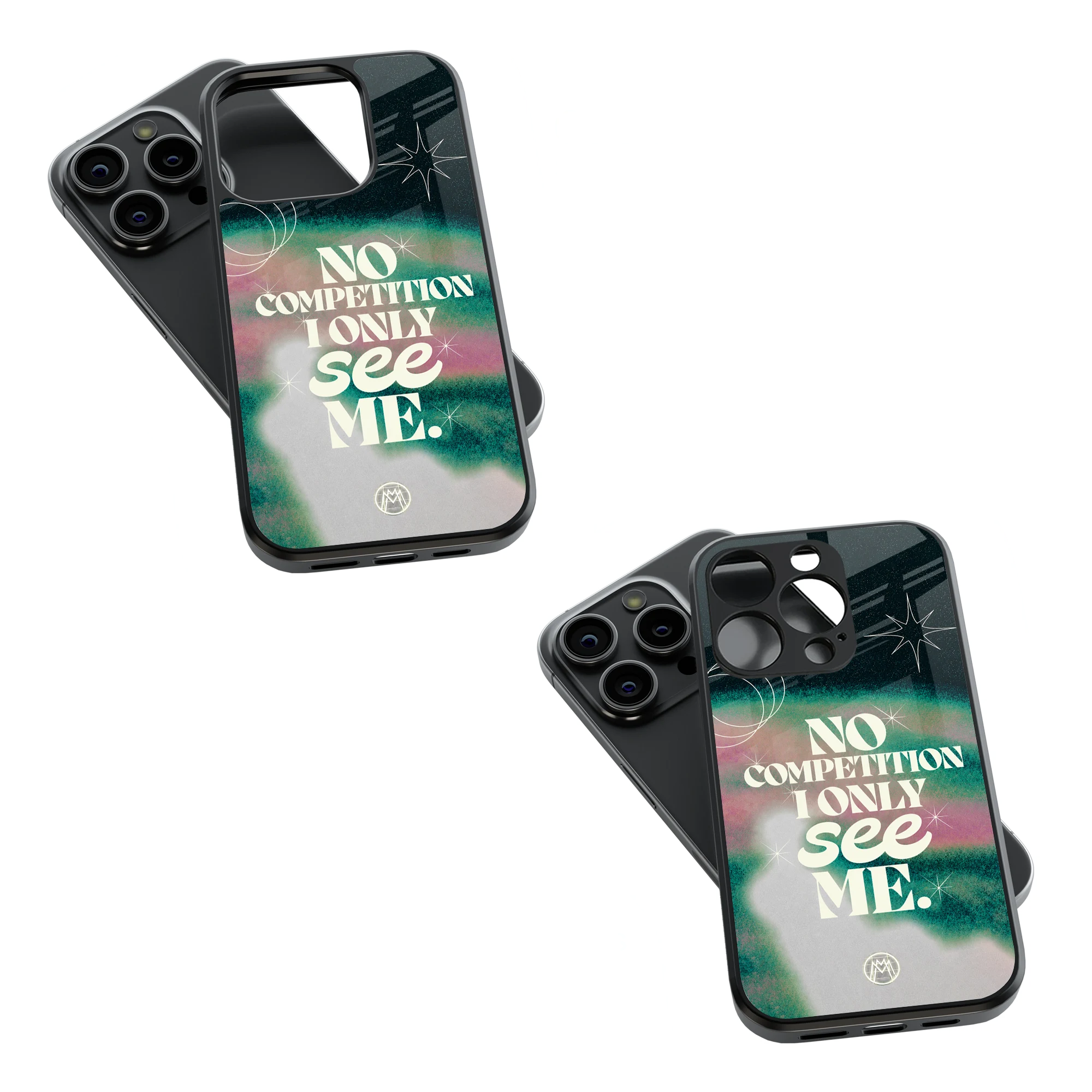 Trendy Glass Back Mobile Case for iPhone, Samsung, Redmi, OnePlus, Google Pixel, Motorola