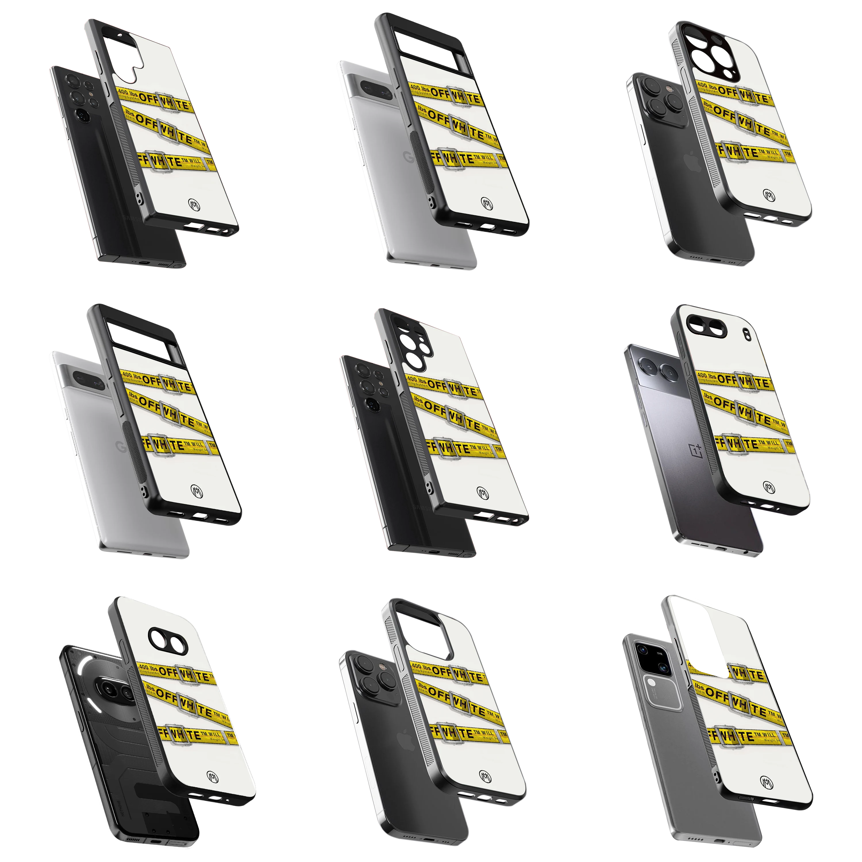 Durable Glass Back Mobile Case for iPhone, Samsung, OnePlus, Google Pixel, Redmi, Vivo, Oppo