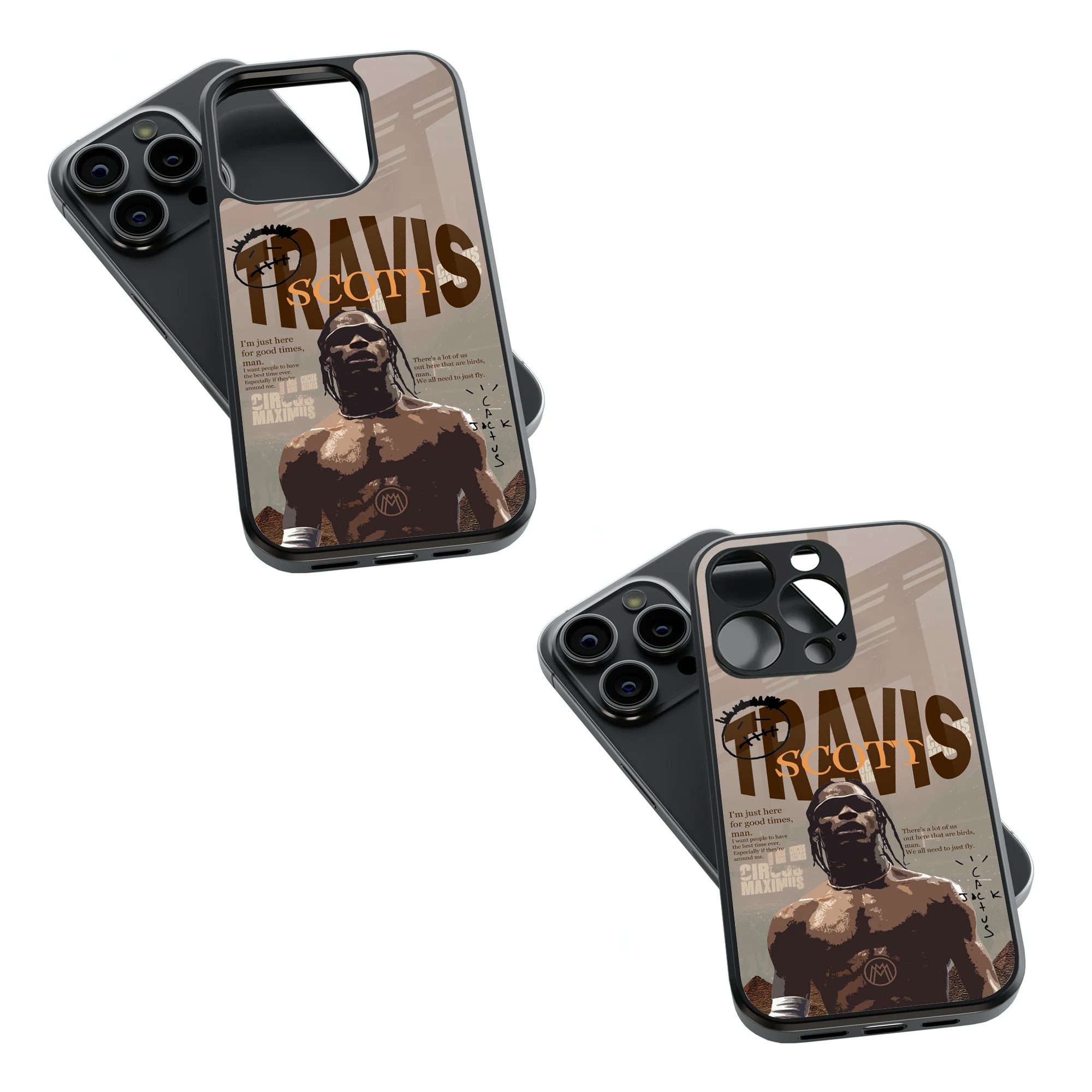 Trendy Glass Back Mobile Case for iPhone, Samsung, Redmi, OnePlus, Google Pixel, Motorola