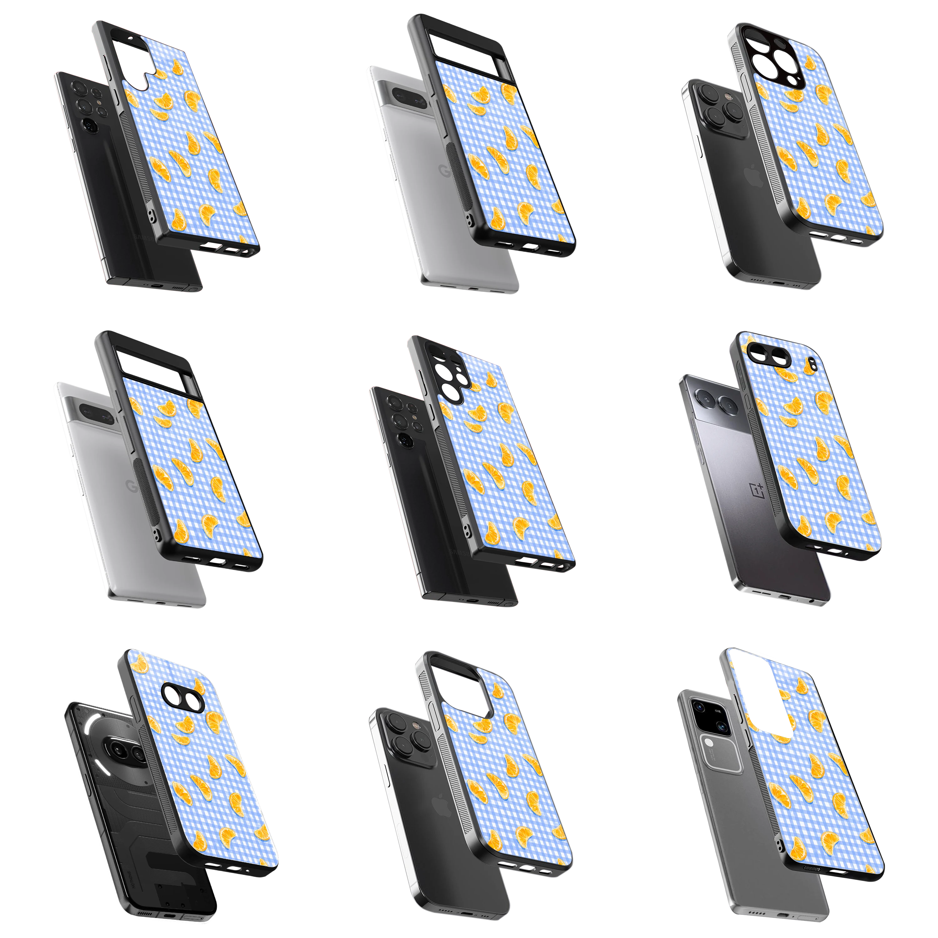 Durable Glass Back Mobile Case for iPhone, Samsung, OnePlus, Google Pixel, Redmi, Vivo, Oppo