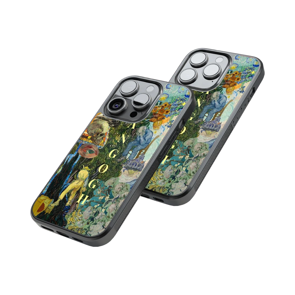 Protective Glass Back Phone Case Compatible with iPhone, Samsung, OnePlus, Pixel & More