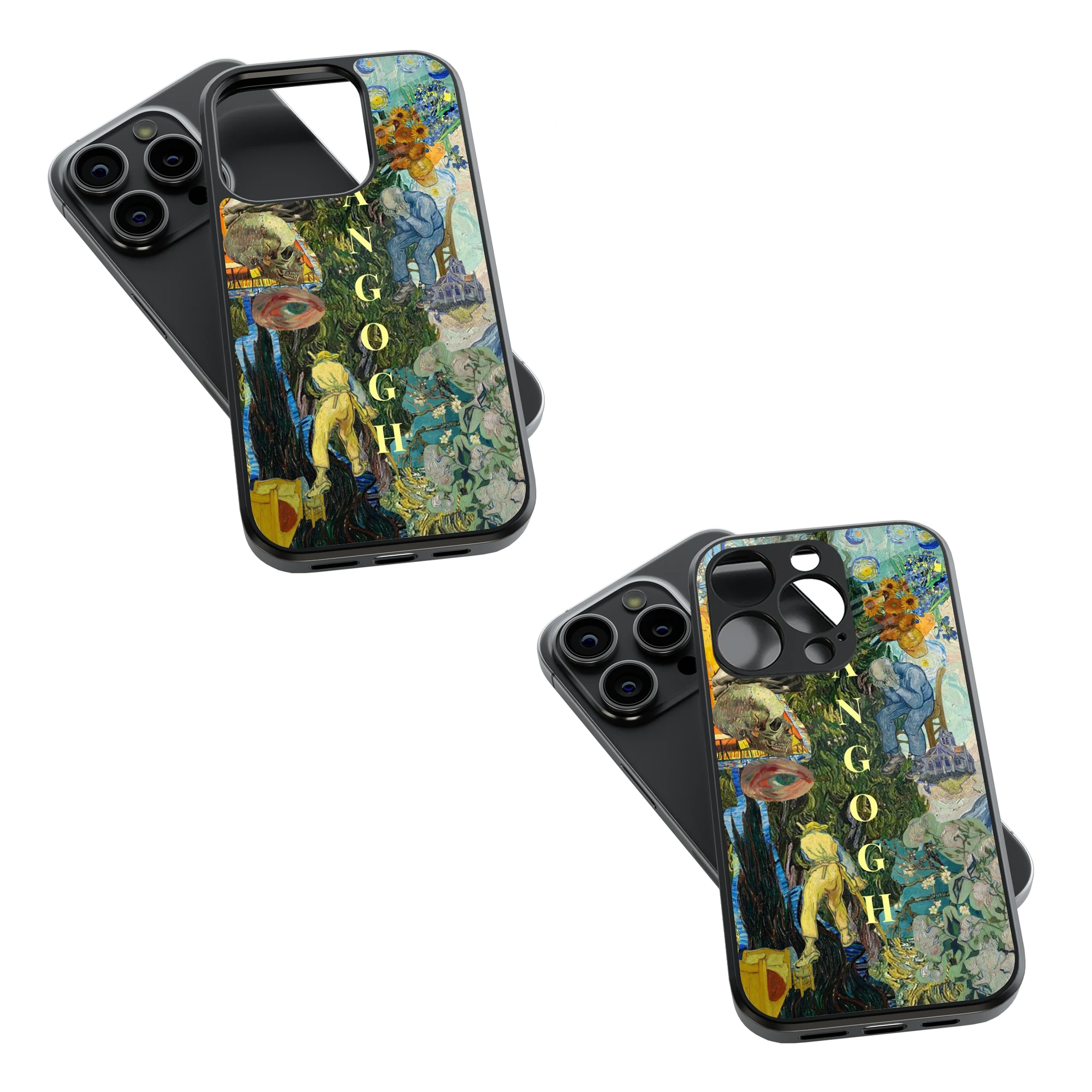Trendy Glass Back Mobile Case for iPhone, Samsung, Redmi, OnePlus, Google Pixel, Motorola
