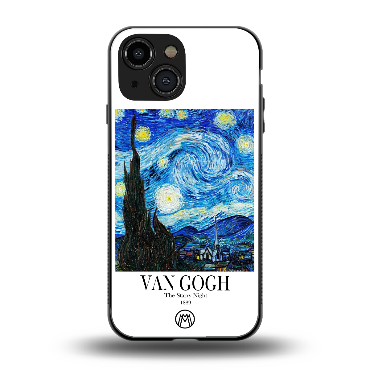 van gogh starry night back phone cover | glass case for iphone 13 mini
