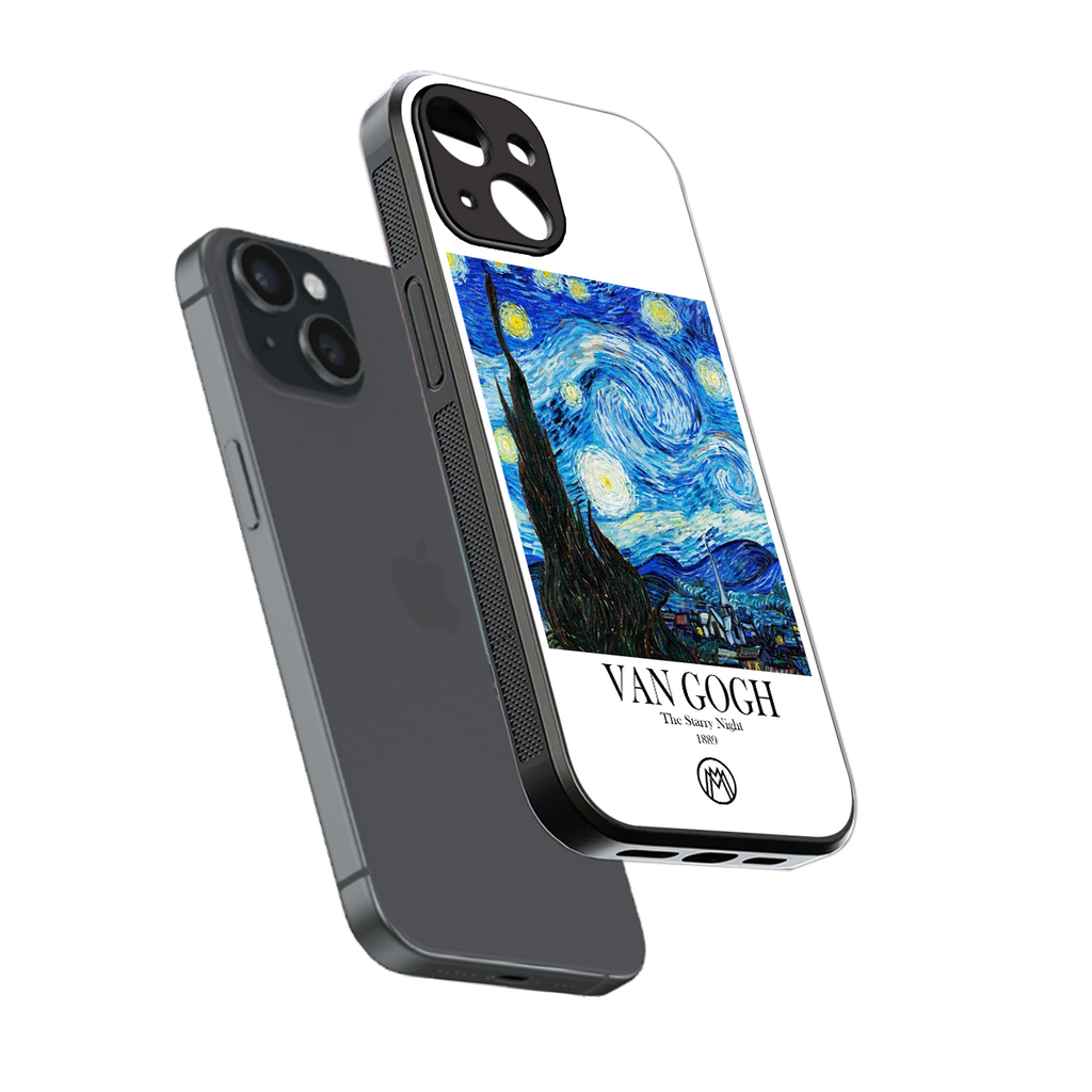 van gogh starry night back phone cover | glass case for iphone 13 mini