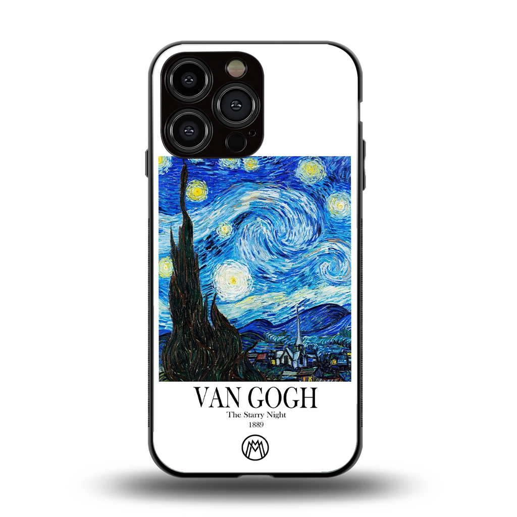 van gogh starry night back phone cover | glass case for iphone 13 pro max