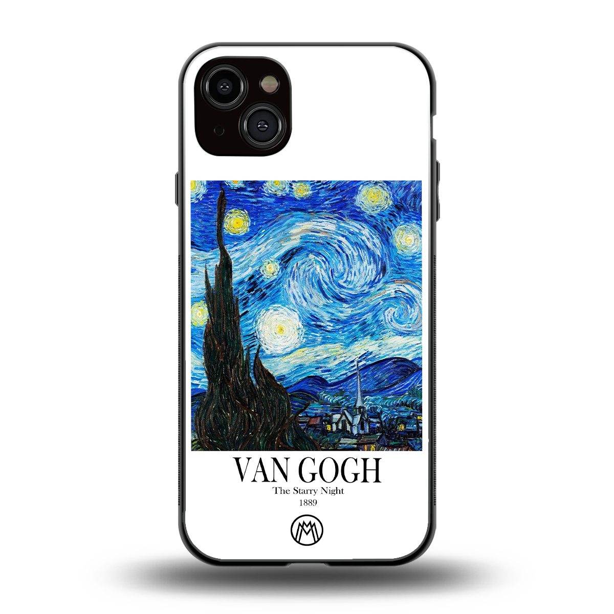 van gogh starry night back phone cover | glass case for iphone 15 plus