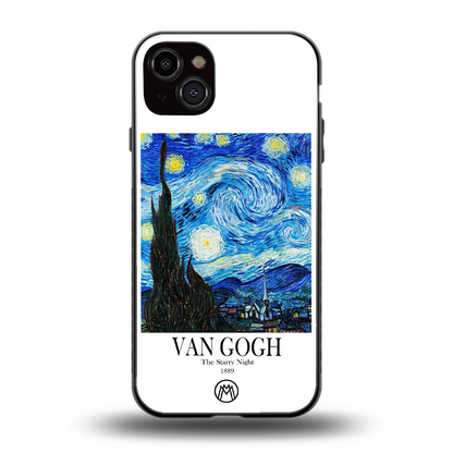 van gogh starry night back phone cover | glass case for iphone 15 plus