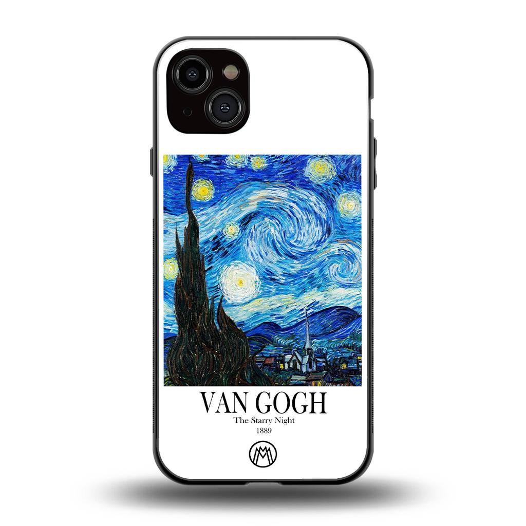 van gogh starry night back phone cover | glass case for iphone 14 plus