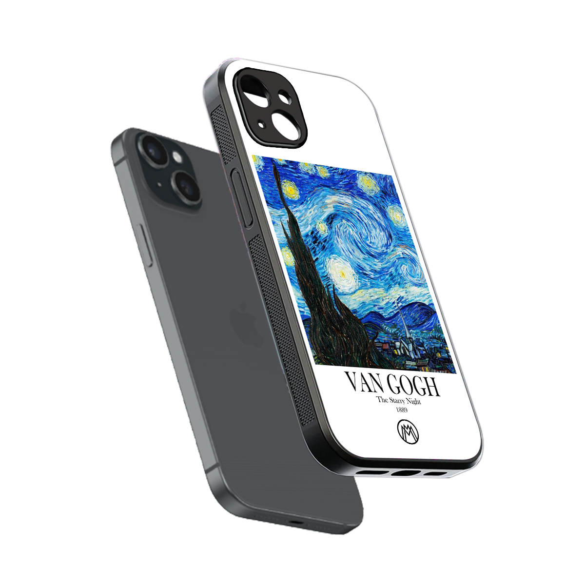van gogh starry night back phone cover | glass case for iphone 15 plus