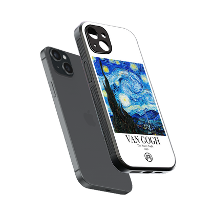 van gogh starry night back phone cover | glass case for iphone 15 plus
