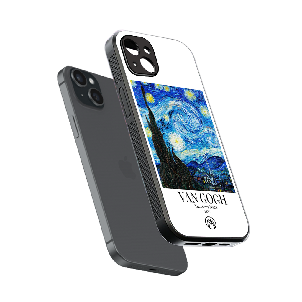 van gogh starry night back phone cover | glass case for iphone 14 plus