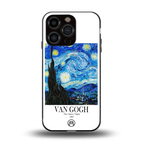 van gogh starry night back phone cover | glass case for iphone 15 pro