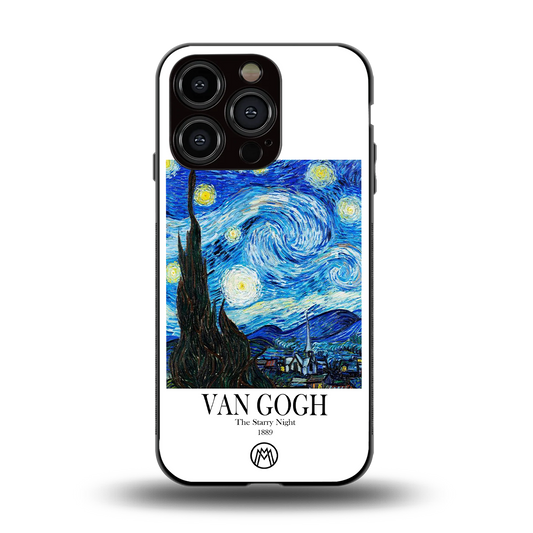 van gogh starry night back phone cover | glass case for iphone 15 pro