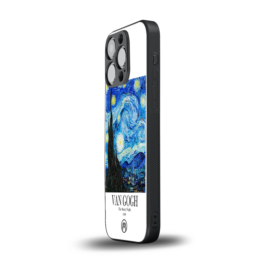 van gogh starry night back phone cover | glass case for iphone 15 pro
