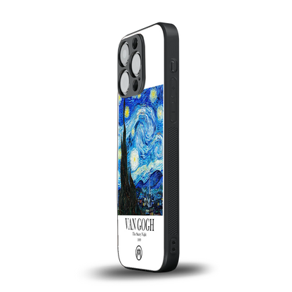 van gogh starry night back phone cover | glass case for iphone 14 pro