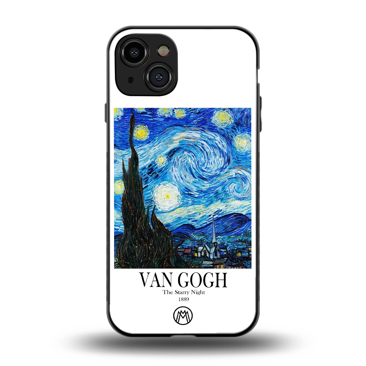 van gogh starry night back phone cover | glass case for iphone 15