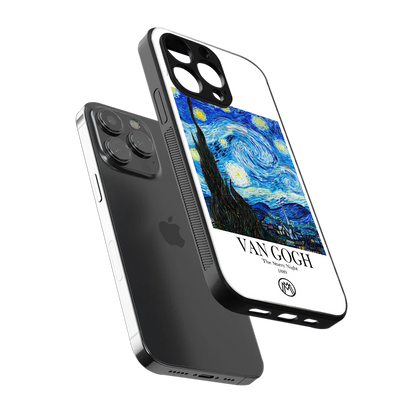 van gogh starry night back phone cover | glass case for iphone 15 pro