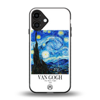 van gogh starry night back phone cover | glass case for iphone 16 plus