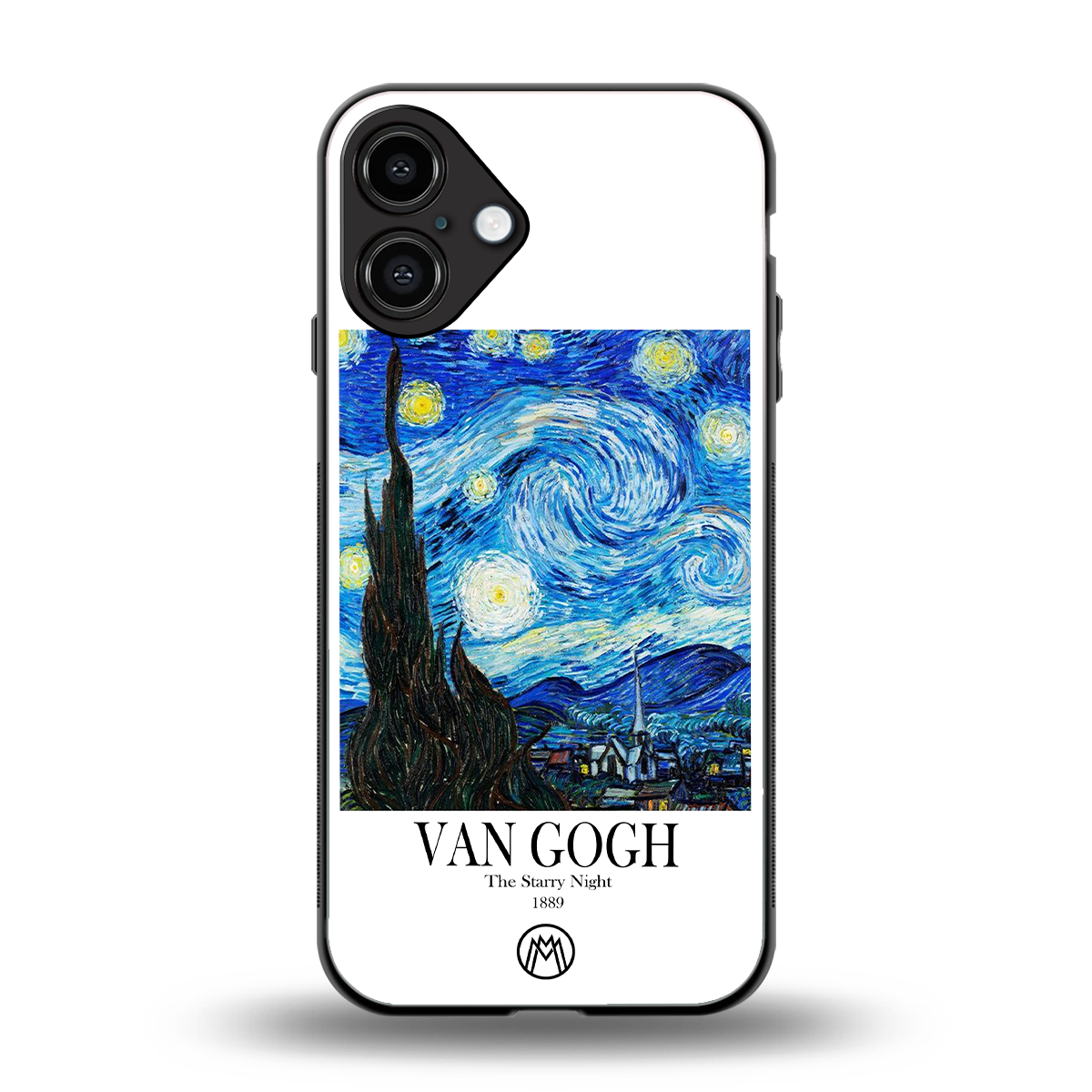 van gogh starry night back phone cover | glass case for iphone 16 plus