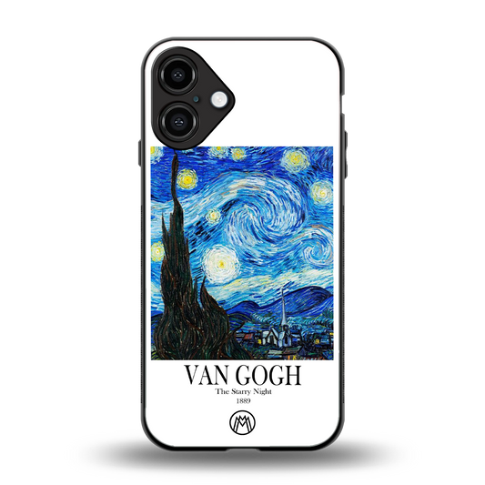 van gogh starry night back phone cover | glass case for iphone 16 plus