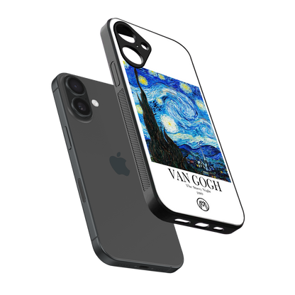 van gogh starry night back phone cover | glass case for iphone 16 plus