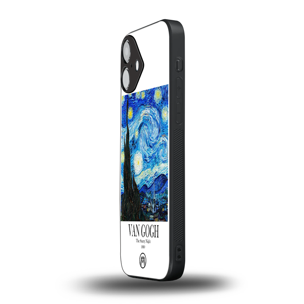 van gogh starry night back phone cover | glass case for iphone 16 plus