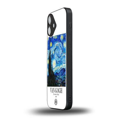 van gogh starry night back phone cover | glass case for iphone 16 plus